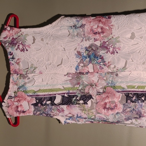 - Floral Size 8 Donna Ricco New York Above the Knee  Flared Dress - Picture 5 of 5